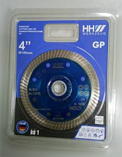 ใบตัดเพชรHHW 4"105mmGP TURBO #101033  