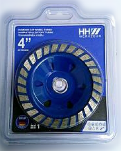 ใบตัดเพชรรูปถ้วยHHW 4"100MMขัดพื้นTURBO #101032 
