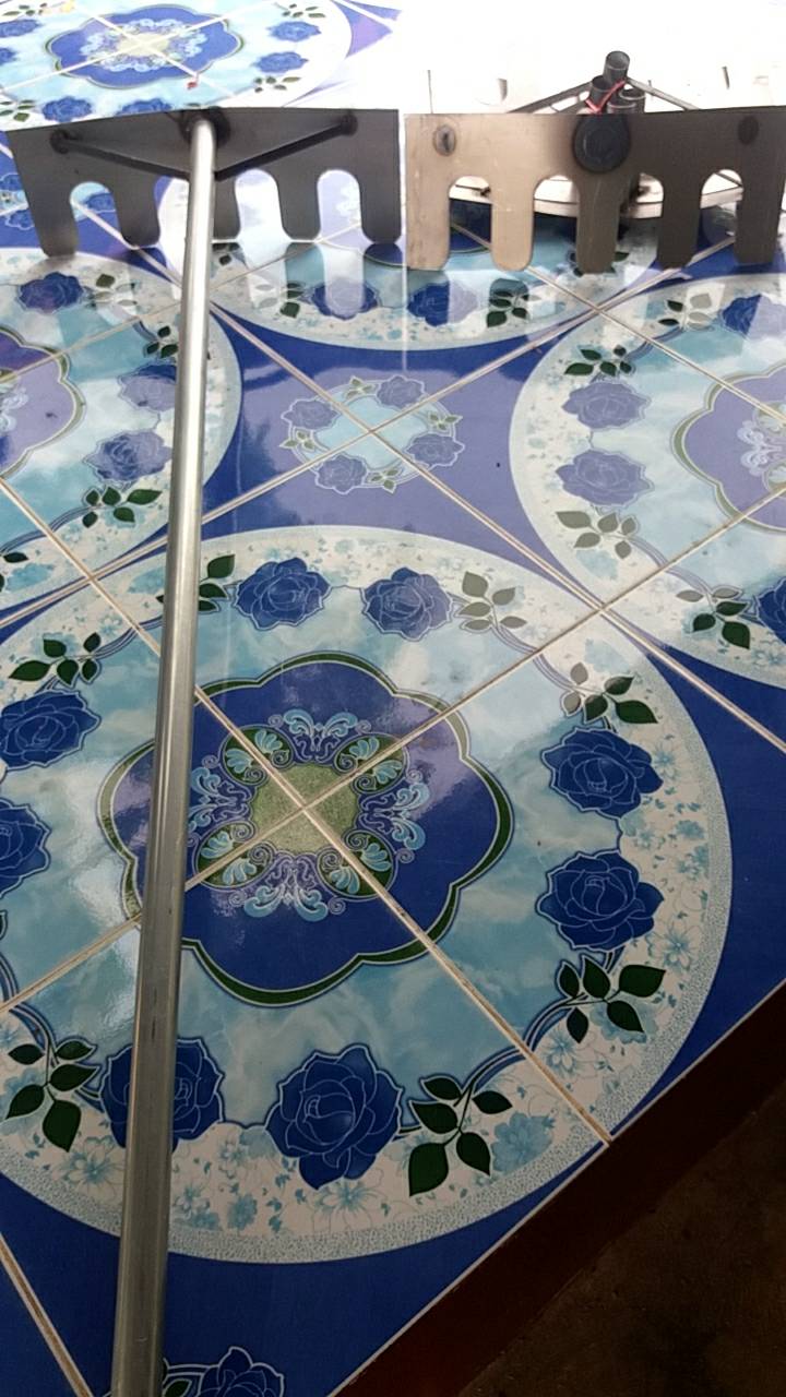 เหล็กกวาดลานข้าว5ฟัน+ด้าม