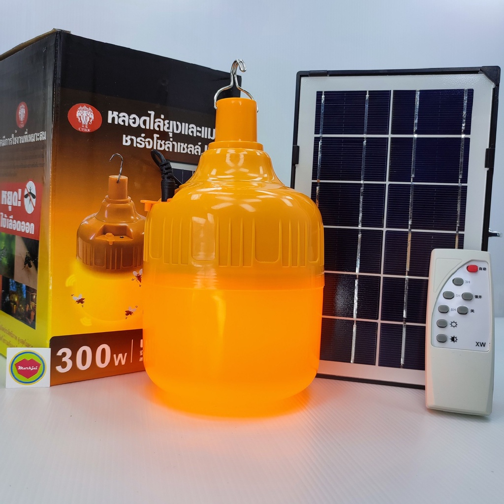 หลอดไฟไล่ยุง+แผงโซล่าฯ 300WTS-6300