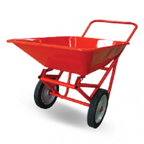 รถเข็นปูน สีส้ม-ล้อเหล็กปั๊ม (ล้อคู่)