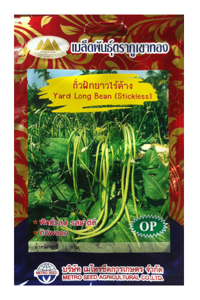 ถั่วฝักยาวไร้ค้าง ภูเขาทองOP*10