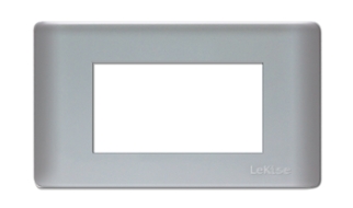 ฝาหน้ากาก3ช่องเงินLEKISE  45*42