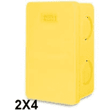 กล่องพักสายสี่เหลี่ยมเหลือง 2X4*50