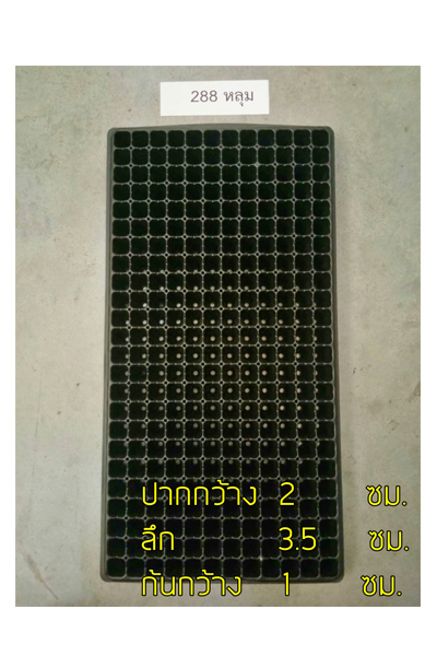 ถาดเพาะ288หลุมเพชร*300
