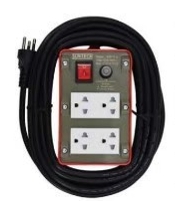 ปลั๊กพ่วง 4หัว+สวิตซ์+ตัวตัด1.5"15M(6029)16A*10