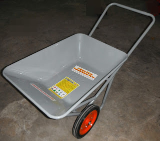 รถเข็นปูนสีเทา-ล้อเหล็กปั๊ม(ล้อคู่)