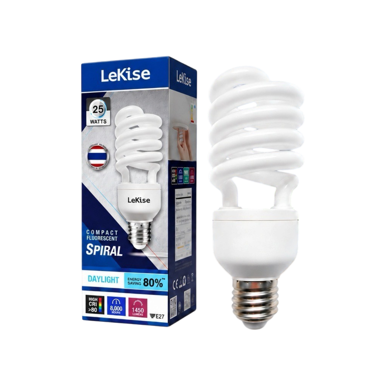 หลอดตะเกียบSPIRAL DL LEKISE 25WT3