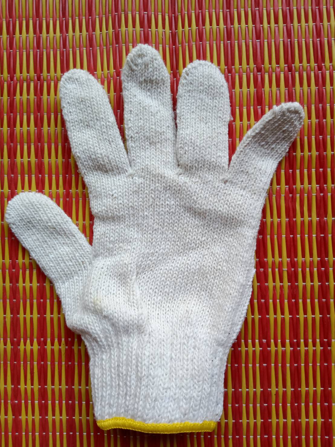 ถุงมือผ้าทอด้ายดิบ600G(หนา)