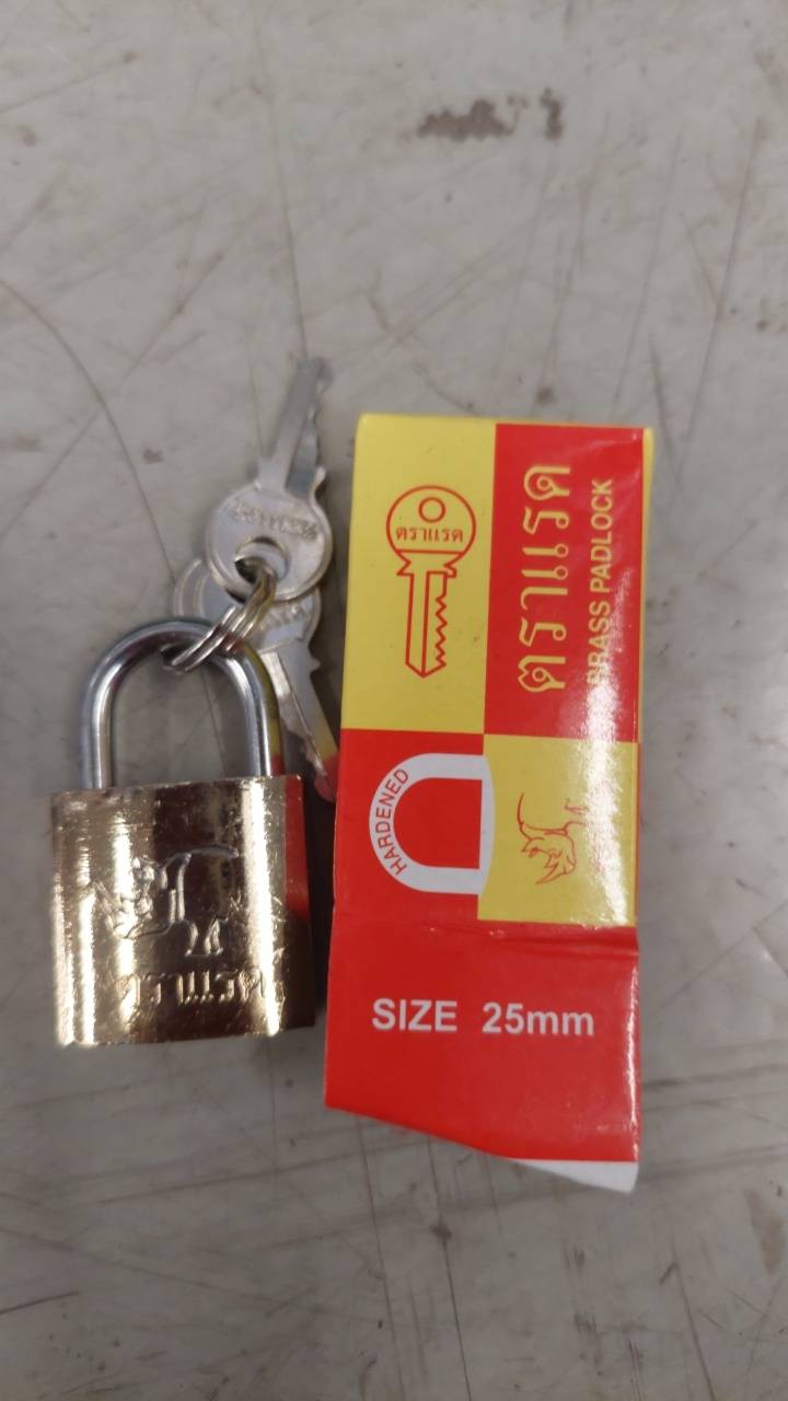 มกจ.คอสั้นสปริงทองตราแรด25MM DS16162