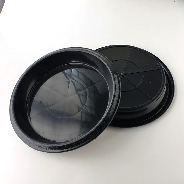 จานรองดำ 8"