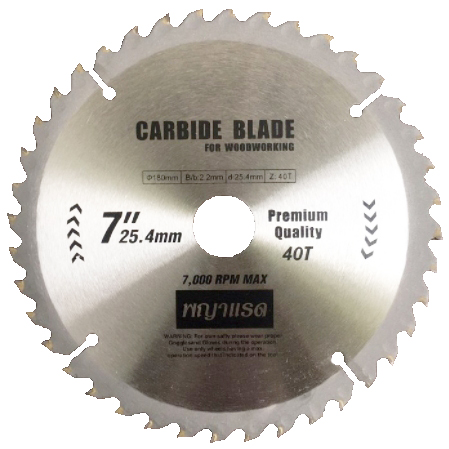 ใบเลื่อยวงเดือนตัดไม้7"X40Tพญาแรด*10