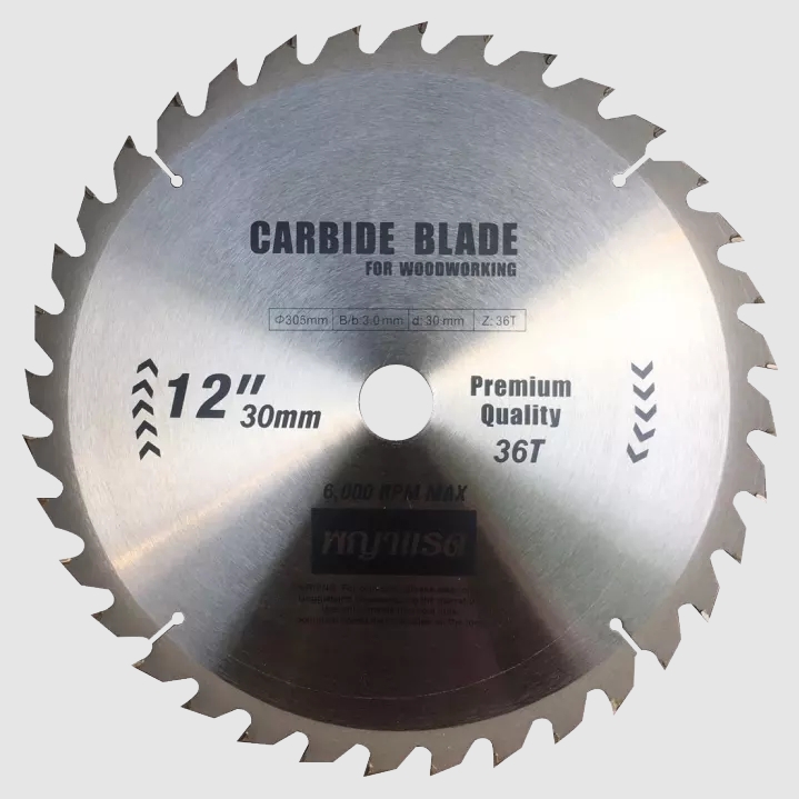 ใบเลื่อยวงเดือนตัดไม้12"X36Tพญาแรด*10