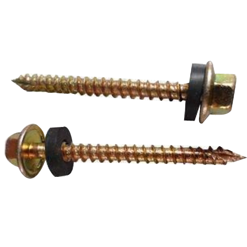 W#12X2 1/2"ชุบรุ้งปลายแหลม*25B