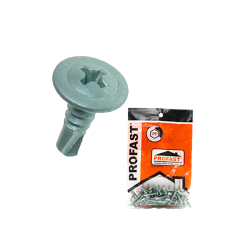 (50ตัว)สกรูปลายสว่านหัวบัททอนPF8X1/2"