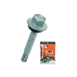 (50ตัว)สกรูท้องลอนแปเหล็กPF10X30