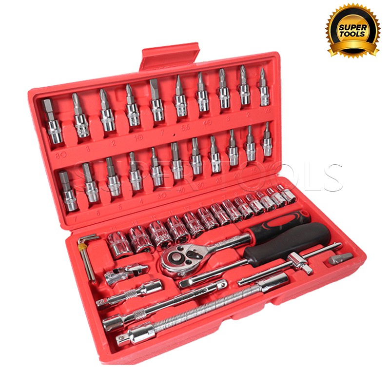 ชุด ปจ.บล็อก BONYA 1/4"SET46(ล)