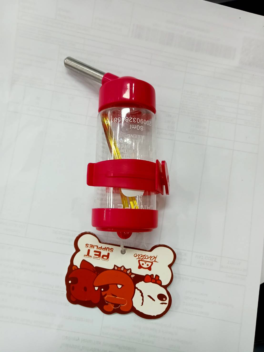 กระบอกให้น้ำสัตว์เลี้ยงTL-2084ไม่มีขนาดสินค้า