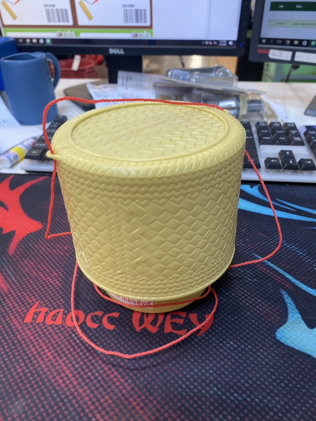 กระติ๊บข้าวกลางพลาสติก