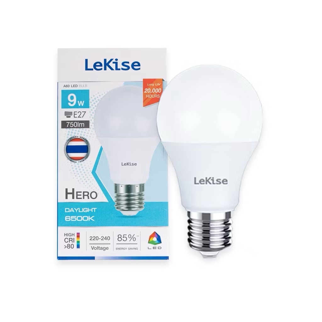 หลอดLED BLUB A60 DL LEKISE 9WHERO E27*100