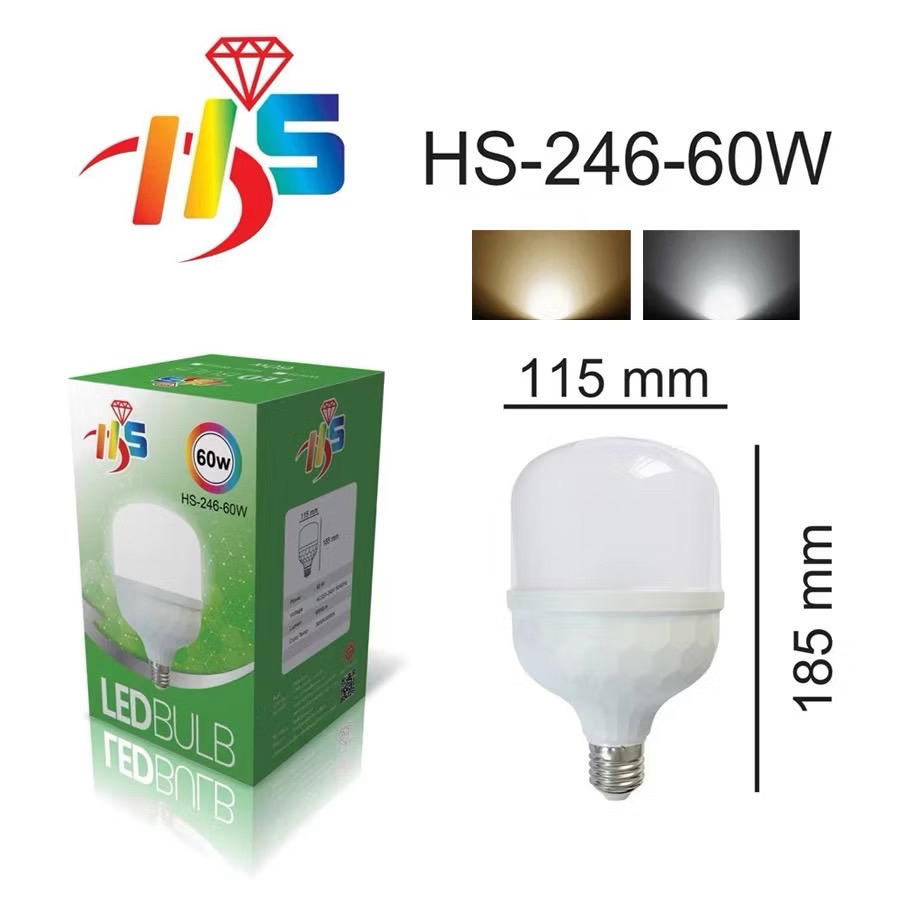 หลอดLED BULB แสงขาว60W HS-246