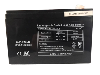 แบตฯ12V8A CHAMP(อย่างดี) *10