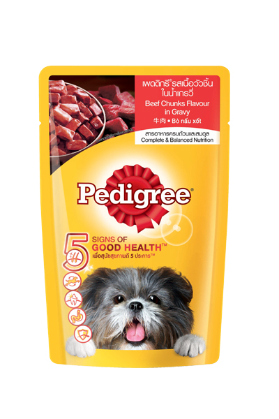 เพาซ์เพดดีกรี130G*12เนื้อวัวชิ้นในน้ำเกรวี่