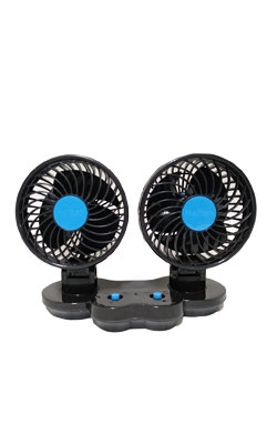 พัดลมติดรถยนต์2หัว12V6.5"