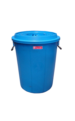 ถังน้ำ+ฝาล็อคคละสี80L