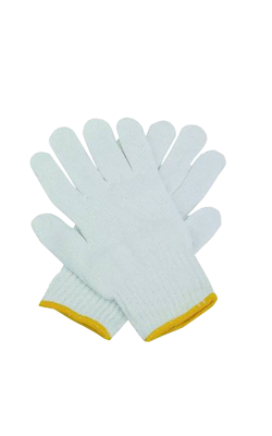 ถุงมือผ้าทอด้ายดิบหนา600G(โหล)