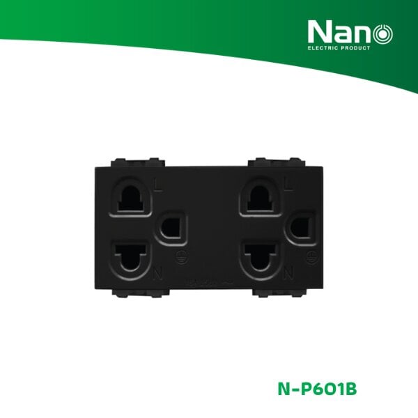 เต้ารับกราวด์คู่3ช่องNANO16A250VNN-P601B*200