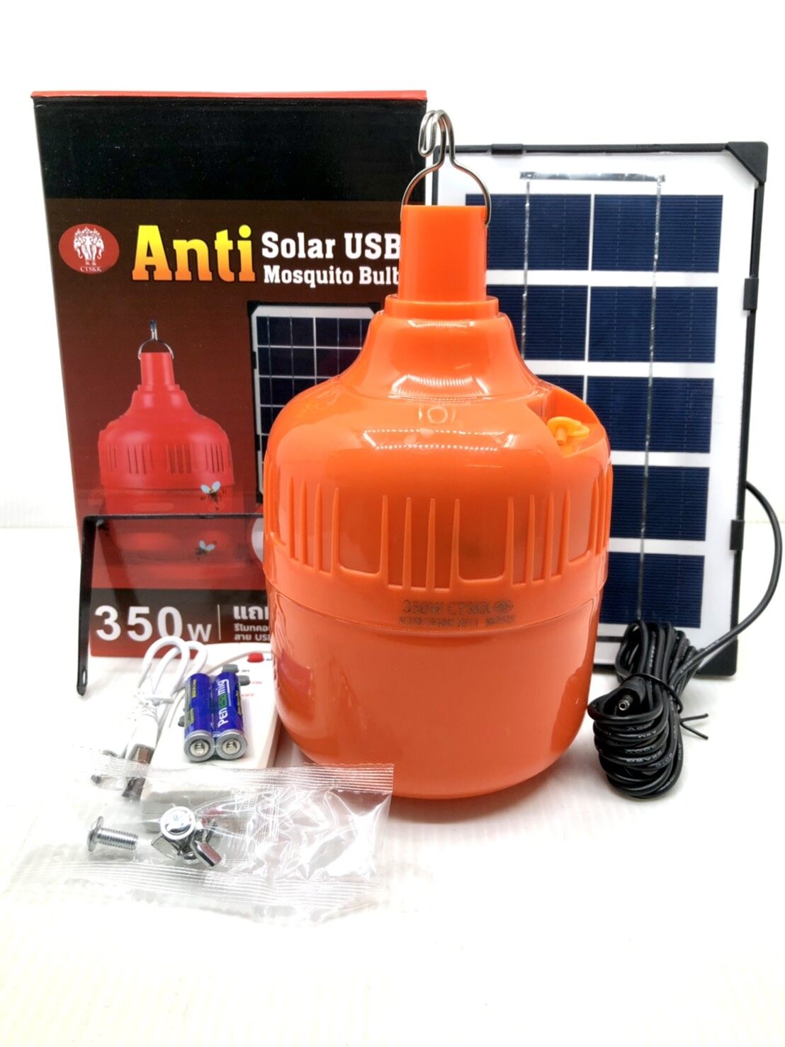หลอดไฟไล่ยุง+แผงโซล่าฯ 350WTS-6350