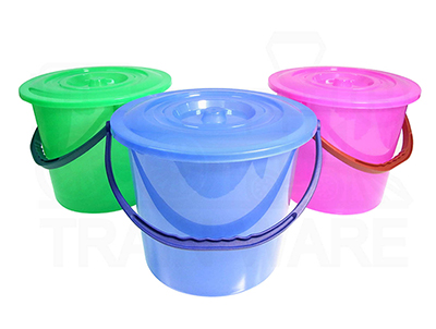 ถังน้ำ+ฝาคละสี6L