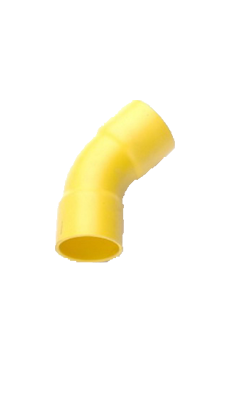 ข้อโค้งร้อยสายไฟ45สั้นเหลือง SCG3/8"(15MM) JIS