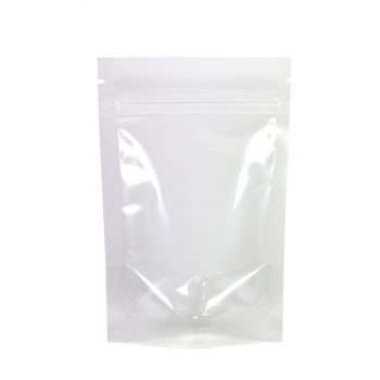 ถุงหน้าใสหลังทึบ18X28X10CMมีซิปล็อก มีก้นตั้ง*300