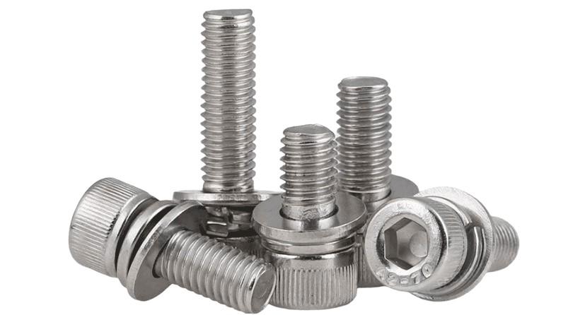 นอตหัวจมติดแหวนSS M4X12