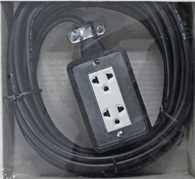 บล็อกยางพร้อมสาย2ช่อง3X1.5 20M