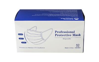 หน้ากากอนามัยเขียวฟ้าขาว50ชิ้น